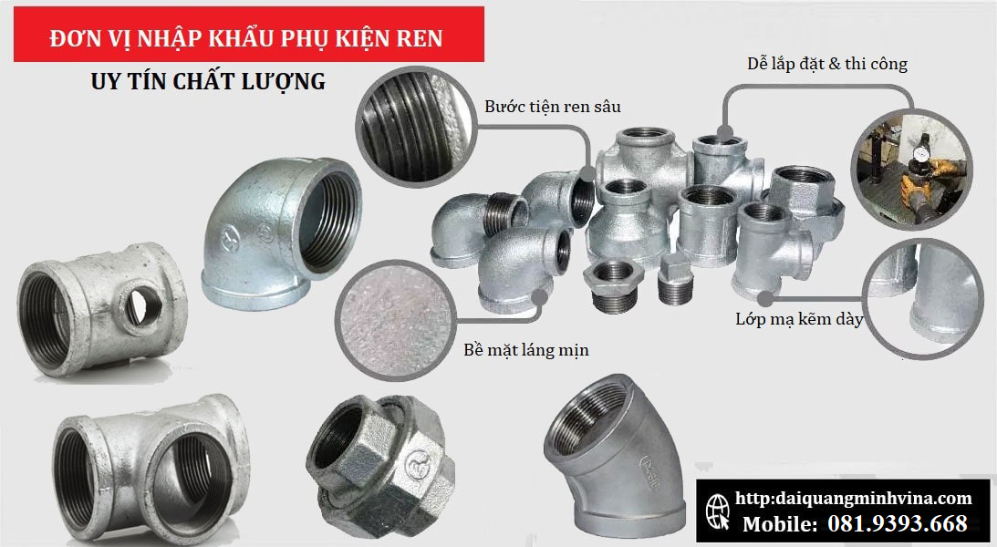 phụ kiện ren kẽm